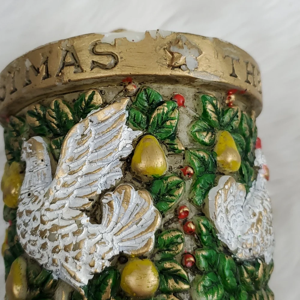 Vintage Lenox Pillar Candle 12 days of Christmas New